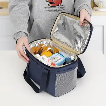 Нова изолирана охладителна чанта Преносима термична кутия за съхранение на обяд за пикник Къмпинг контейнер за храна Ice Pack Изолиран термо хладилник