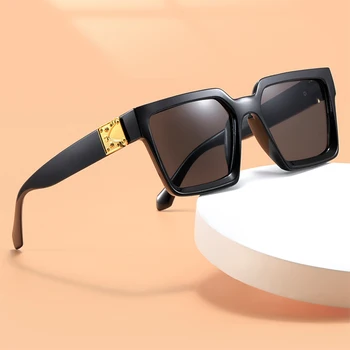Нова луксозна тенденция квадратни слънчеви очила за жени мъже марка дизайн плаж парти улица слънчеви очила мода реколта мъжки женски очила