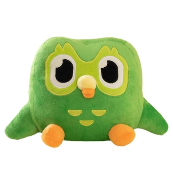 Нова любов зелена сова плюшена плюшена консерва зелена плюшена играчка животно мека възглавница подаръци за фенове и любители на карикатури трайни 20 X 30Cm