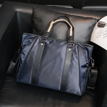 Нова мъжка чанта водоустойчива найлонова чанта мода голяма капацитет рамо чанта мъжки многофункционален бизнес чанта