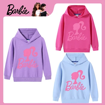 Нови Барби момичета Kawaii памук качулка суитчър есента аниме Барби детски дрехи яке пуловер дрехи подарък