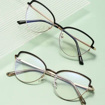 Новите ретро TR хибридни пролетни крака мода анти-сини очила могат да бъдат съчетани с късогледство очила проста личност