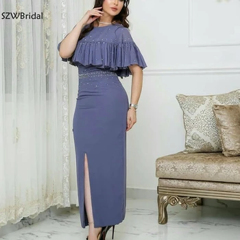 Ново пристигане Шифон Дубай Арабска вечерна рокля Плюс размер Vestido elegante abendkleider 2024 abiye официални рокли