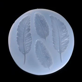 Перо форма DIY епоксидна смола мухъл ръчно изработени бижута вземане висулка силиконови мухъл