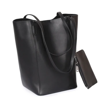Персонализирана чанта от естествена кожа Nappa Дамска чанта 2 в 1 комплект дамски чанти за рамо Дизайнерски жени Чанти с голям капацитет
