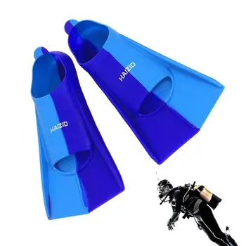 Плавници за гмуркане с шнорхел против хлъзгане силиконови плавници за плуване със защитен слой Преносими помощни средства за плуване за упражнения Цветно плуване
