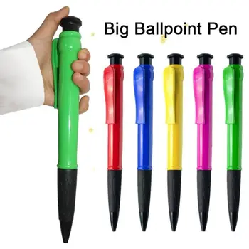 Пластмасова голяма химикалка Нова новост играчка Голяма огромна неутрална писалка Забавни подаръчни подпори Играчки Извънгабаритни писалки Училищна Офис