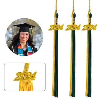 полиестерна сплав академични пискюл орнаменти сувенирни подаръци чист цвят 2024 стил 45 цвята дипломиране капачка висящи дипломирането