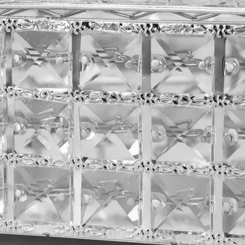 Правоъгълна кристална лицева тъканна кутия Капак метален държач за бюро Таблица злато