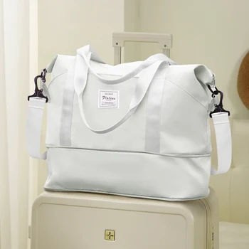  Разширяема чанта за пътуване за жени Carry On, Weekender Overnight Shoulder Bag, Gym Tote Bag Wet Pocket Delivery Hospital Bag