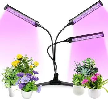 Растителни лампи за отглеждане, USB растителна светлина за вътрешно растение с 4/8/12Hrs Timmer