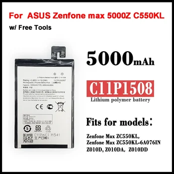  Резервна батерия C11P1508 За ASUS Zenfone Max ZC550KL ZC550KL Z010AD Z010DD Z010D Z010DA 5000mAh телефон батерия