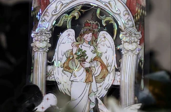 Реколта ангел момиче балада-колоритен Washi PET лента за планиране карта вземане DIY скрапбукинг план декоративен стикер