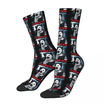 Ретро CUAN Мъжки чорапи Ужасяващи филми на ужасите Унисекс хип-хоп Безшевни отпечатани луд екипаж чорап подарък