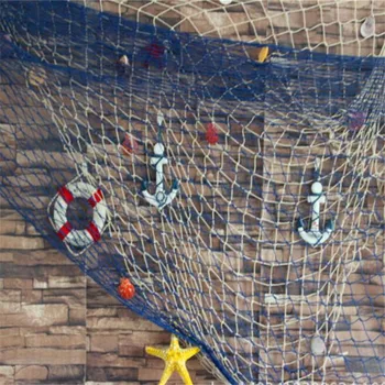 Рибарска мрежа морска раковина морска звезда висяща декорация на дома стена Средиземноморско Тема Начало Декор