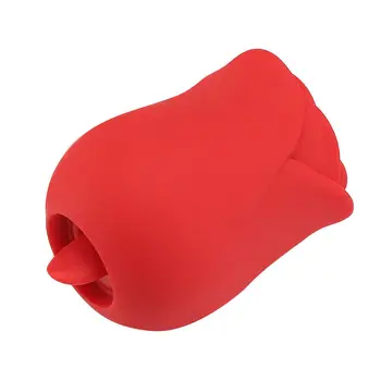 Розов смучене мастурбатор с език облизване за жени клитор стимулация масажор двойка флирт играчки продукти за възрастни