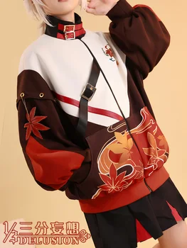 Роуз Каедехара Казуха Ежедневна игра за палта Genshin Impact Cosplay костюми Аниме Man ролеви дрехи за 2023 г. Размери S-XL Ново