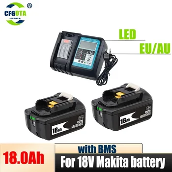 с 18v зарядно BL1860 акумулаторна батерия 18V 18000mAh литиево-йонна за Makita 18v батерия BL1840 BL1850 BL1830 BL1860B