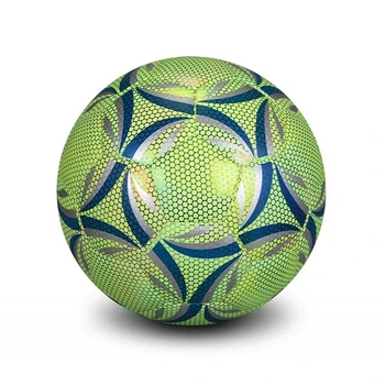 Светлинен размер 4 Футболна топка Ослепителен блясък в тъмното Тренировъчна и игрална топка Дълготрайна яркост