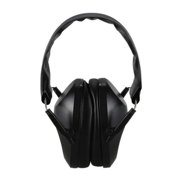 Сгъваема защита на слуха Ловна спортна маншон за уши Шумопотискане Earmuff Защита на ушите Тапи за уши, черни