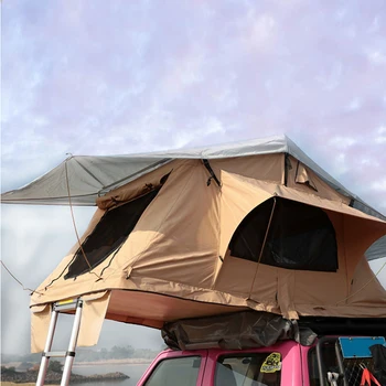 Семеен лагер Backpacking Туризъм на открито Подвижни дъжд Fly Glamping палатка покрив разширен твърд черупка камион покрив отгоре палатка