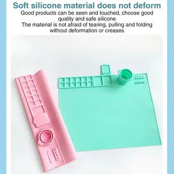 Силиконов арт мат силиконов лист с палитра леене форми мат с чаша миещи се графити силиконов лист за художествена живопис глина