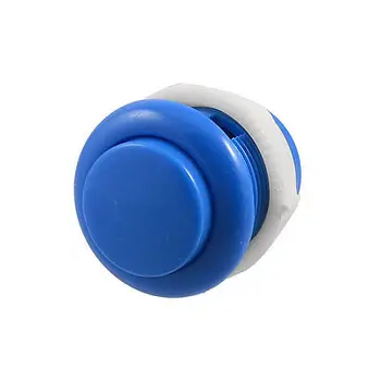  синя пластмаса 28 мм диаметър PCB монтирани аркадна игра бутон