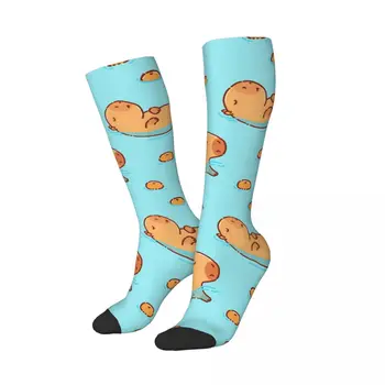 сладък Капибара плувни аксесоари дълги чорапи компресия Kawaii Capy животински зимни чорапи чорапи меки за унисекс