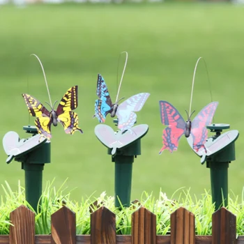 Слънчева енергия Танци Летящи пърхащи пеперуди Цветна вибрационна симулация Птица Дом Градински саксии Декорация