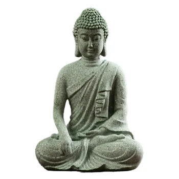 смола Буда статуя орнаменти творчески занаят настолна статуя подходящ за офис вино охладител декор