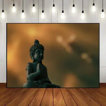Статуя на Буда Фотография Фонове Фон Парти Фото декорация Бебешки душ Renaiss Birthday Персонализирано фоново студио