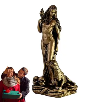 Статуя на Венера Статуя на богиня Фигурка Скулптура Смола Вещица Духовна фигурка Смола Ретро занаятчийска декорация за балкони Домове