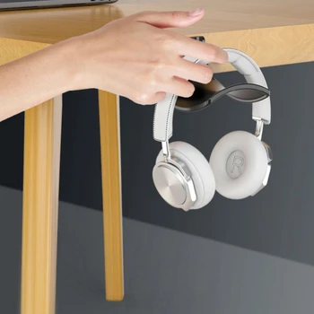 Стенен монтиран слушалки закачалка универсален държач за слушалки под бюрото раница кука слушалка дисплей стойка с нокти без лепило / винт