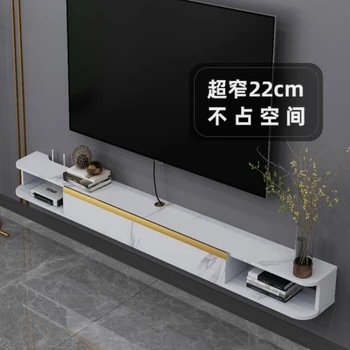 Стенен телевизионен шкаф ултра-тънък хол стена малък апартамент спалня стенни завеси