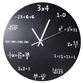 Стенен часовник Акрилна математическа формула Часовници Всекидневна Офис Начало Направи си сам декорации Стенен часовник Модерен дизайн