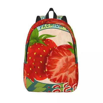 Студентска чанта реколта ягоди раница родител-дете лек раница двойка лаптоп чанта