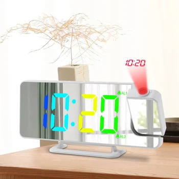 Таван проекция будилник USB зарядно устройство температура цифров с за спални 3D Led стена маса многофункционални