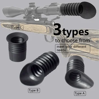Тактически 33/38/40mm мека гумена гъвкава пушка обхват очен протектор за очи откат капак чаша за очи анти въздействие разширител сенки за очи
