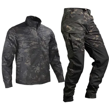 Тактически якета Мъж САЩ Camo бойни панталони военни мъже ветровка костюми лов дрехи Airsoft открит обучение армия яке