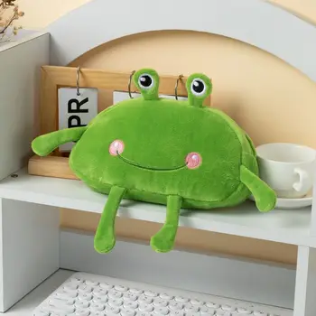 Творчески Kawaii смешно зелена жаба писалка чанта цип плюшени канцеларски торбичка деца голям капацитет моливи случаи