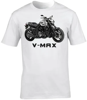 тениска V-Max мотоциклет мотоциклет велосипедист къс ръкав екипажа врата