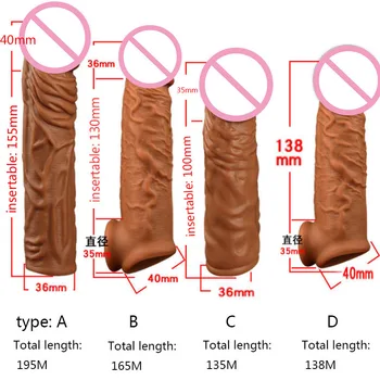 Течен силикон презерватив пениса удължител ръкав забавяне еякулация интимни стоки секс играчки за мъже