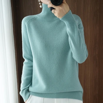 топъл пуловер жени водолазка 2021 зимни бели жени поло дами кашмир пуловер пуловер женски женски пуловери