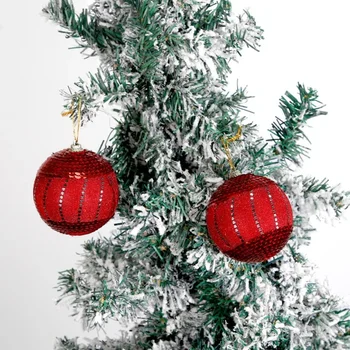 Трансграничен нов 8.5CM червен коледен медальон DIY аксесоари Коледно дърво декорация топка висящи сцена оформление