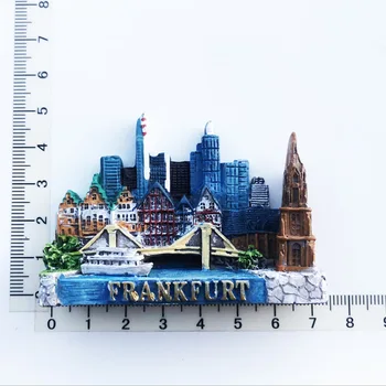 Триизмерна архитектура във Франкфурт, Германия Магнити за хладилник Travel 3D Memorial магнитен хладилник