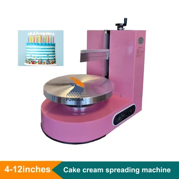 Търговски 4-12 инча разпръсквач на торти Автоматична торта за рожден ден крем глазура покритие кръгла торта конфитюр изглаждане декорация машина