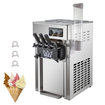 Търговски мек сладолед машина Desktop сладък конус сладолед машина 110V 220V сладък конус вендинг машина
