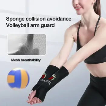 Удобни ръкави за ръце за волейбол Спортни предпазители за ръце със защитна подложка Отвор за палеца за жени Мъже за преминаване за волейбол