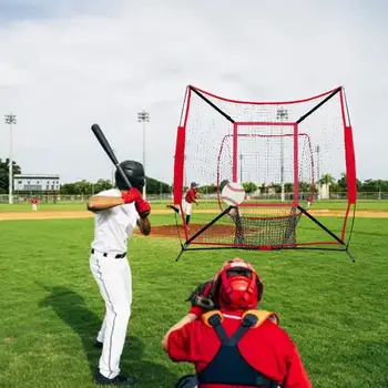 Удряне на целева мрежа за бейзбол Професионална бейзболна ударна зона Целева тренировъчна мрежа за хвърляне Точност на удряне Регулируема