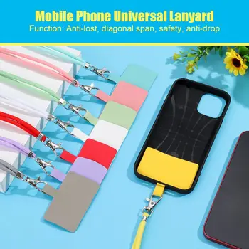 Универсален ремък за телефон Регулируем подвижен шнур за врата Ремък Телефон Предпазна лента за всички мобилни телефони и калъфи
